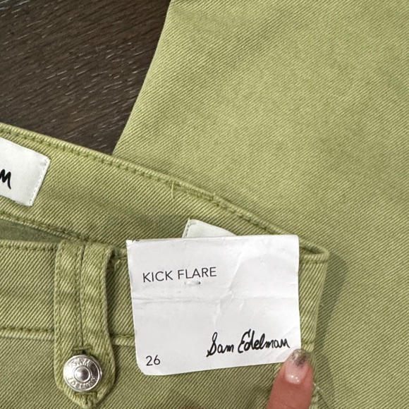 Sam Edelman Sage Green kick flare Jeans size 26 - Picture 6 of 16